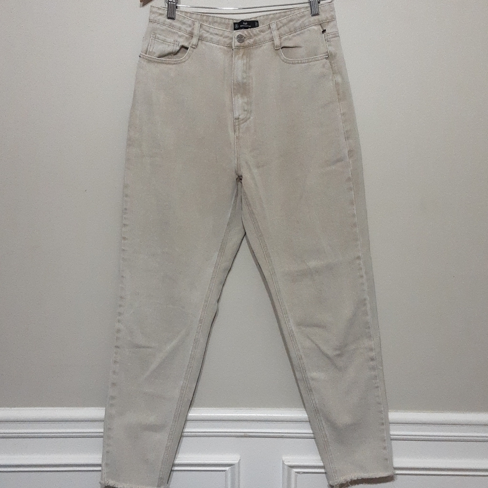 Riot high rise mom jean women  8L beige casual Y2K retro grandma office
